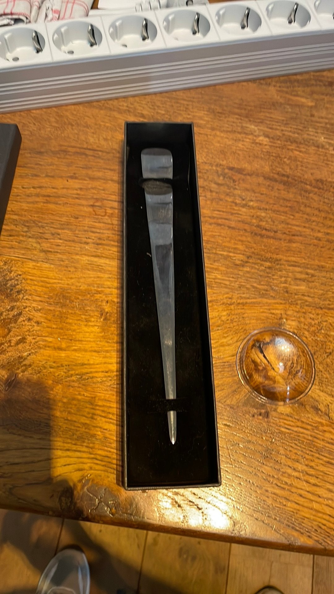 Verzilverde briefopener in geschenkdoos, Antiek en Kunst, Ophalen of Verzenden