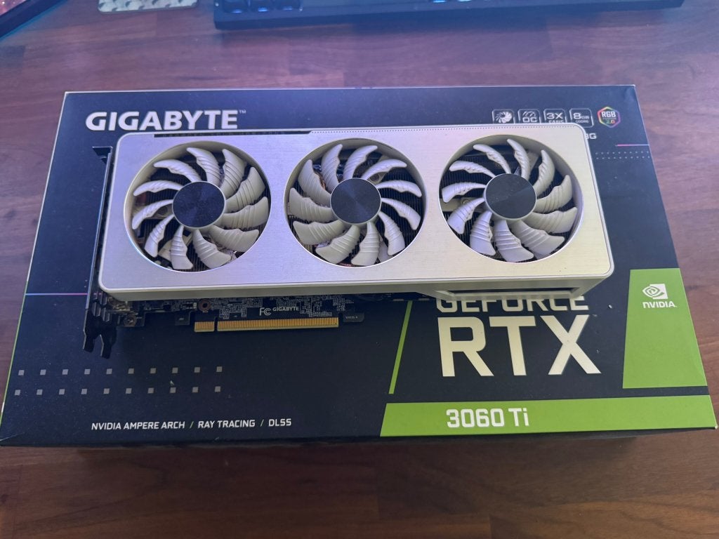 Gigabyte Geforce RTX 3060 ti (wit), Computers en Software, Videokaarten, Gebruikt, GDDR6, PCI-Express 4, Ophalen of Verzenden
