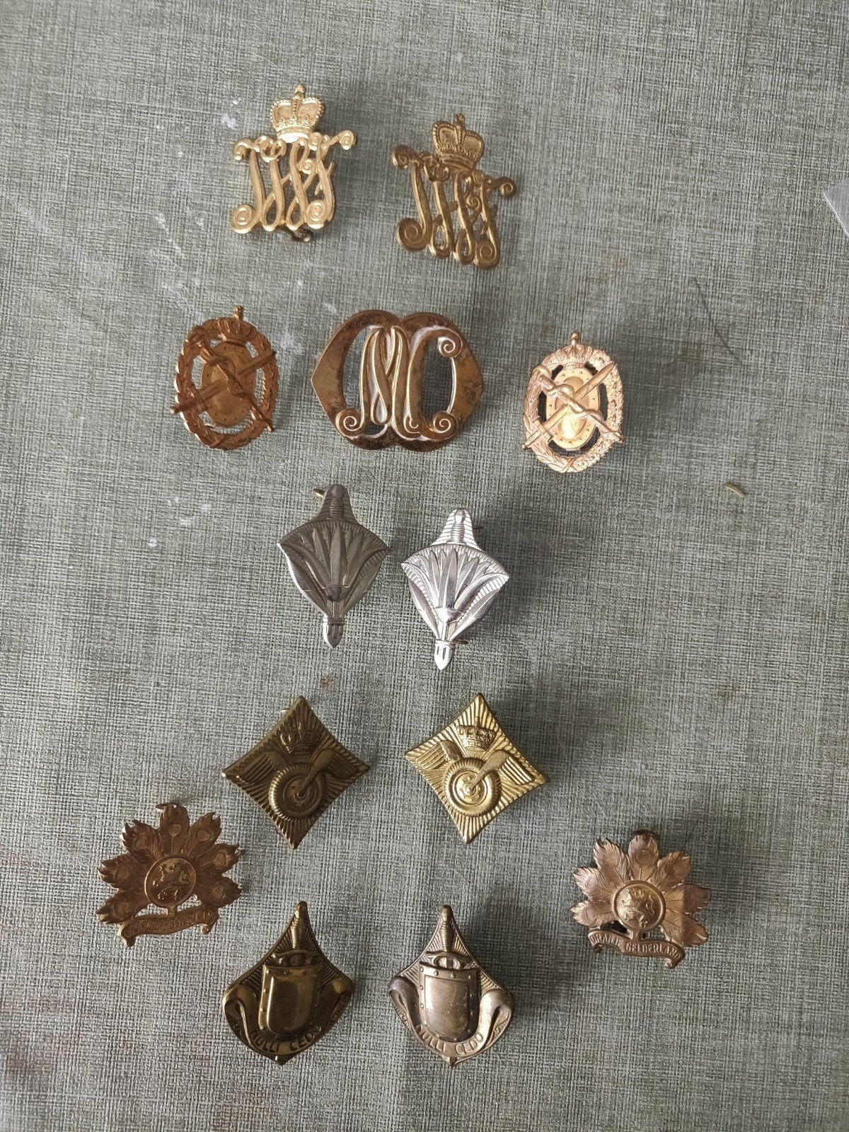 partij oude borst emblemen, Verzenden, Landmacht, Nederland, Embleem of Badge