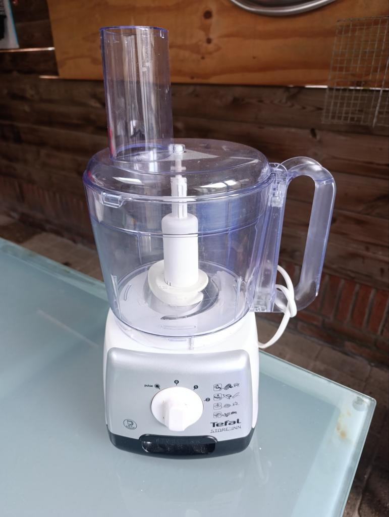 Tefal Store'Inn Compacte Keukenmachine, Witgoed en Apparatuur, Keukenmixers, Gebruikt, 1 tot 2 liter, 2 snelheden, Vaatwasserbestendig
