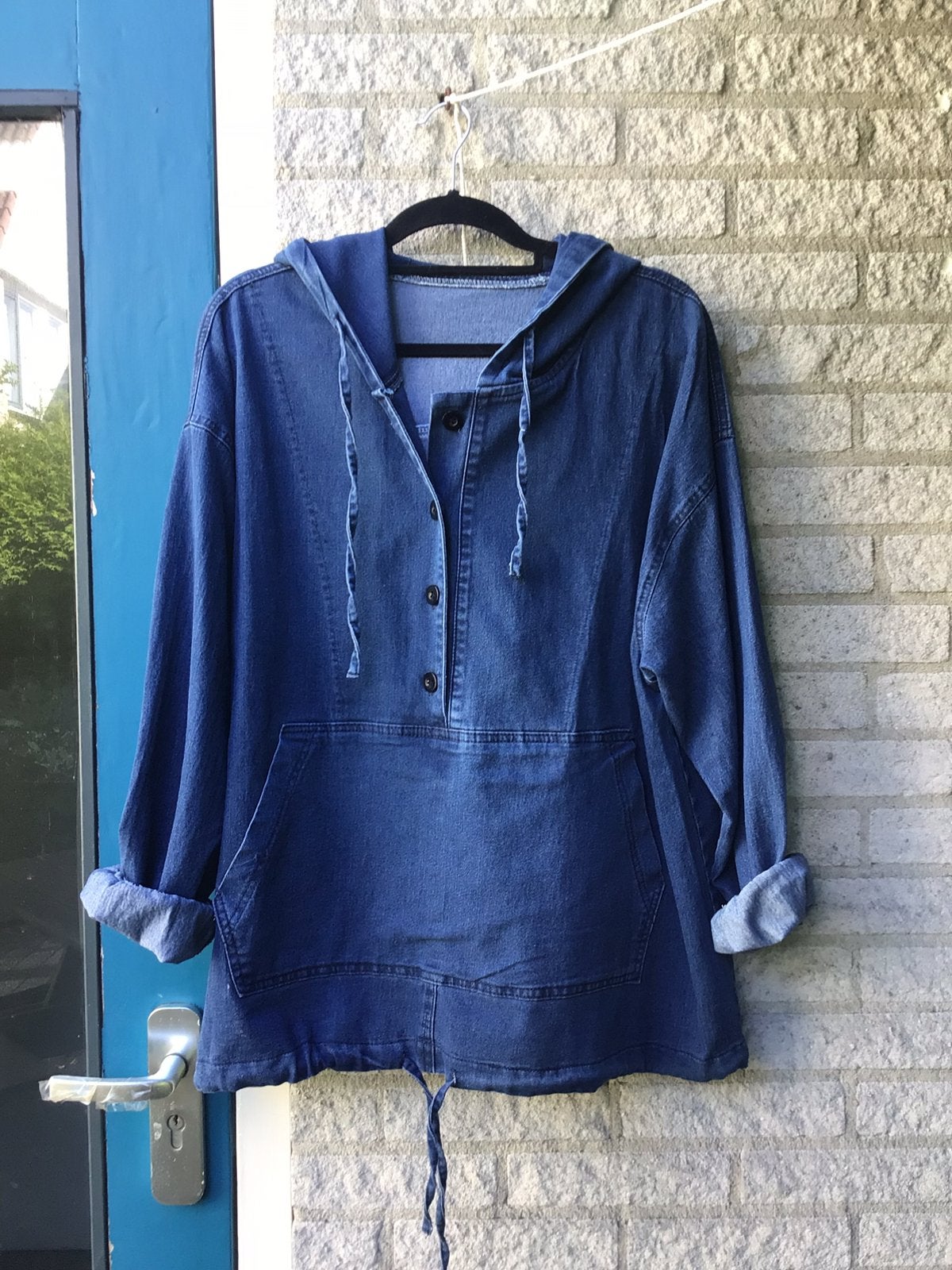 Hele mooie DENIM HOODIE,, NIEUW, mt 3XL(40/42-48), Kleding | Dames, Ophalen of Verzenden, Nieuw