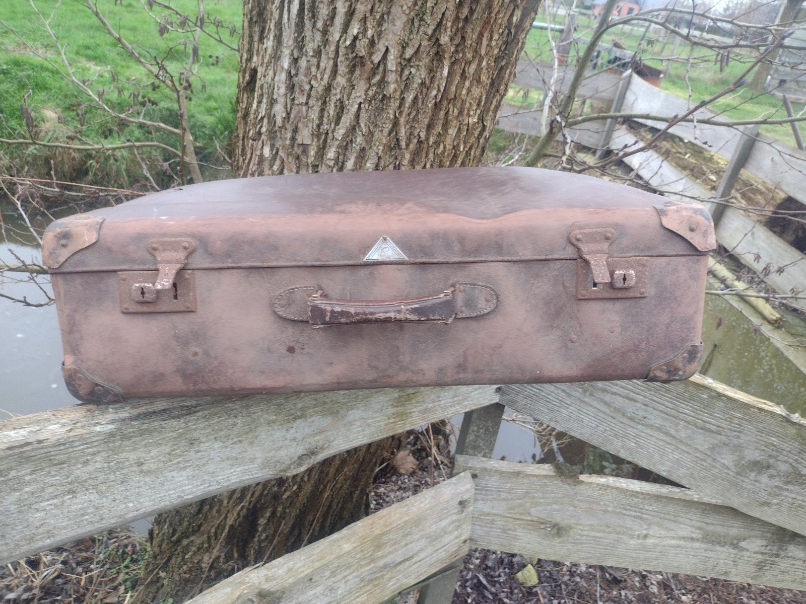 Oude vintage koffer, Ophalen of Verzenden