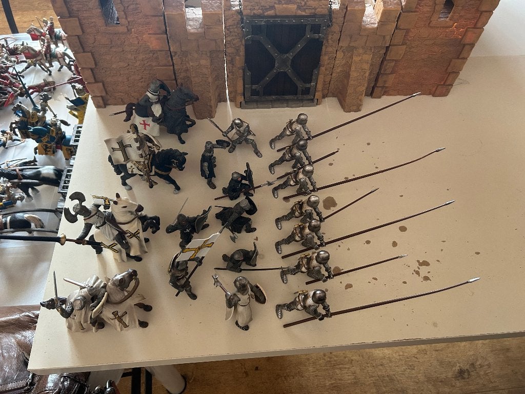 collectie Schleich Papo en overige tempeliers/kruisridders, Ophalen of Verzenden, Zo goed als nieuw