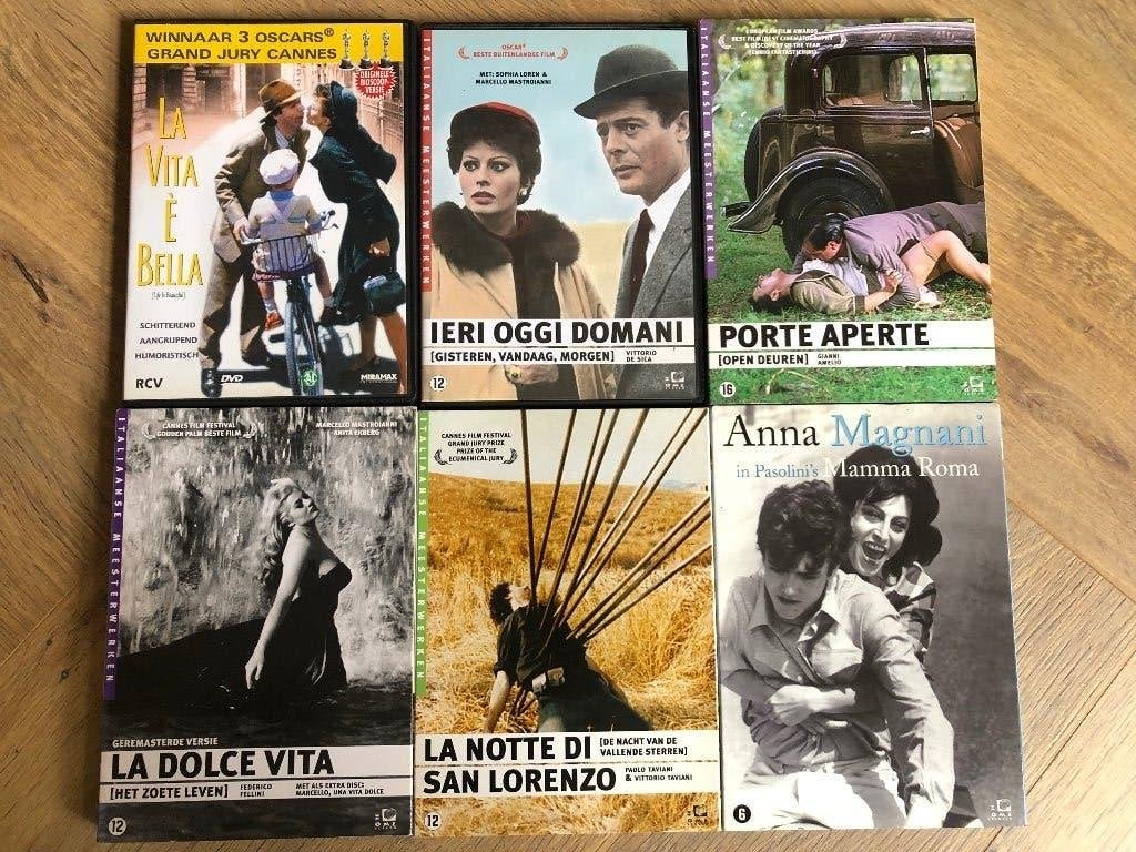 16 films (Italië): Fellini, Visconti, Pasolini, Antonioni, +, Alle leeftijden, Ophalen of Verzenden, Zo goed als nieuw, Italië
