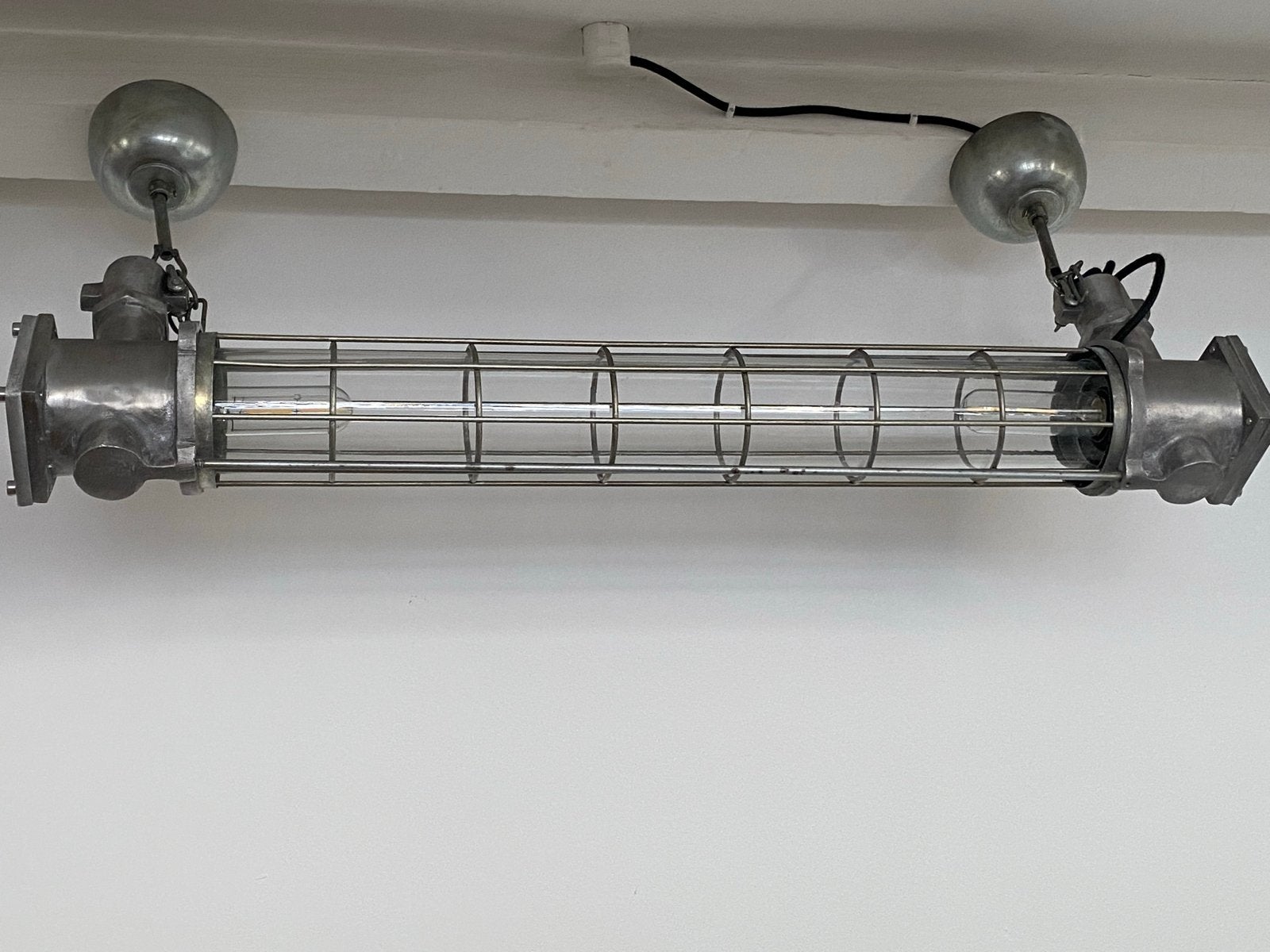 Industriële buisverlichting - Vintage lamp, Ophalen, Gebruikt, Metaal