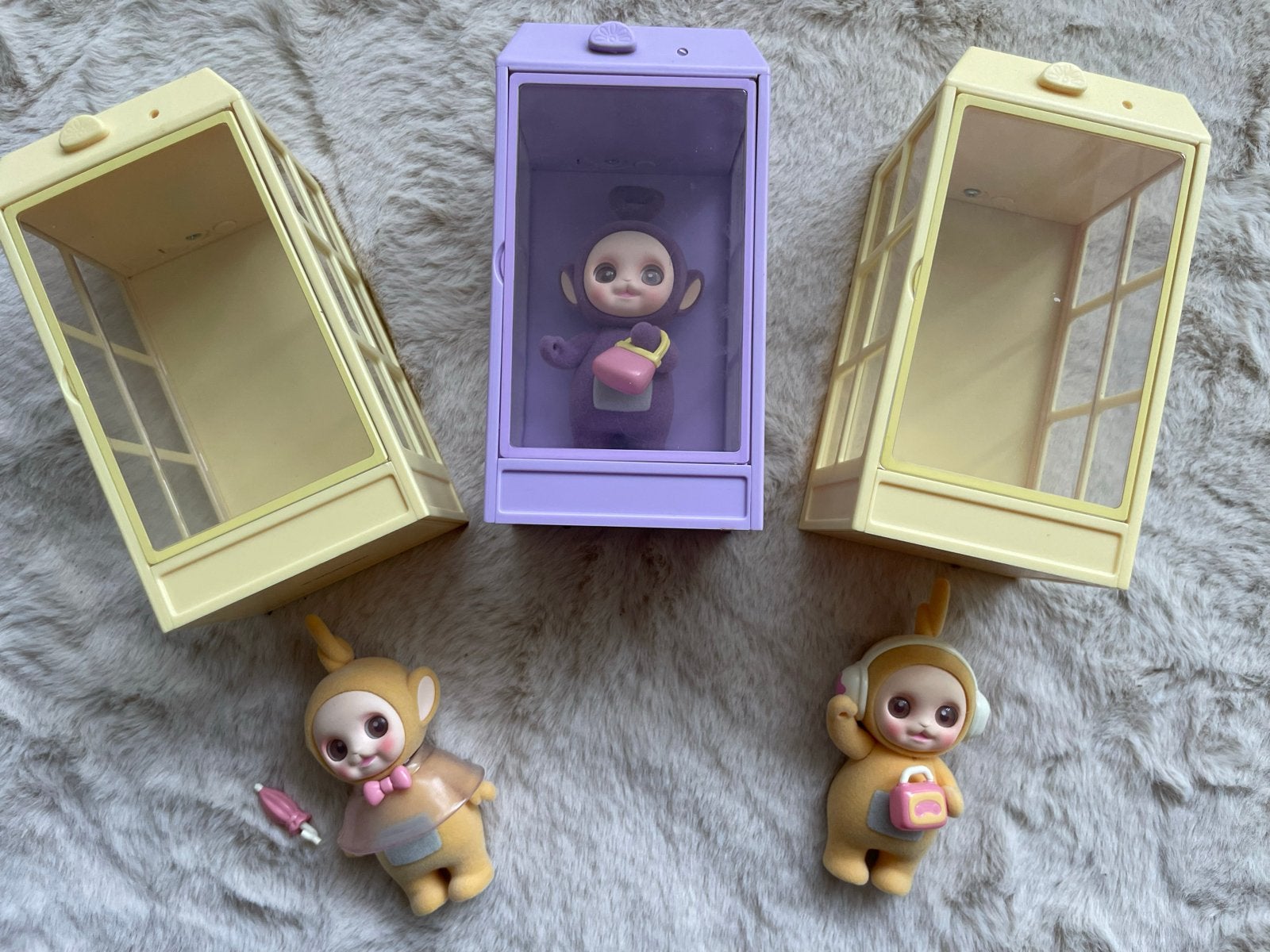 Sonny Angel Teletubbies Collectie - 3 Figuren met Display, Kinderen en Baby's, Speelgoed | Overig, Ophalen of Verzenden, Zo goed als nieuw