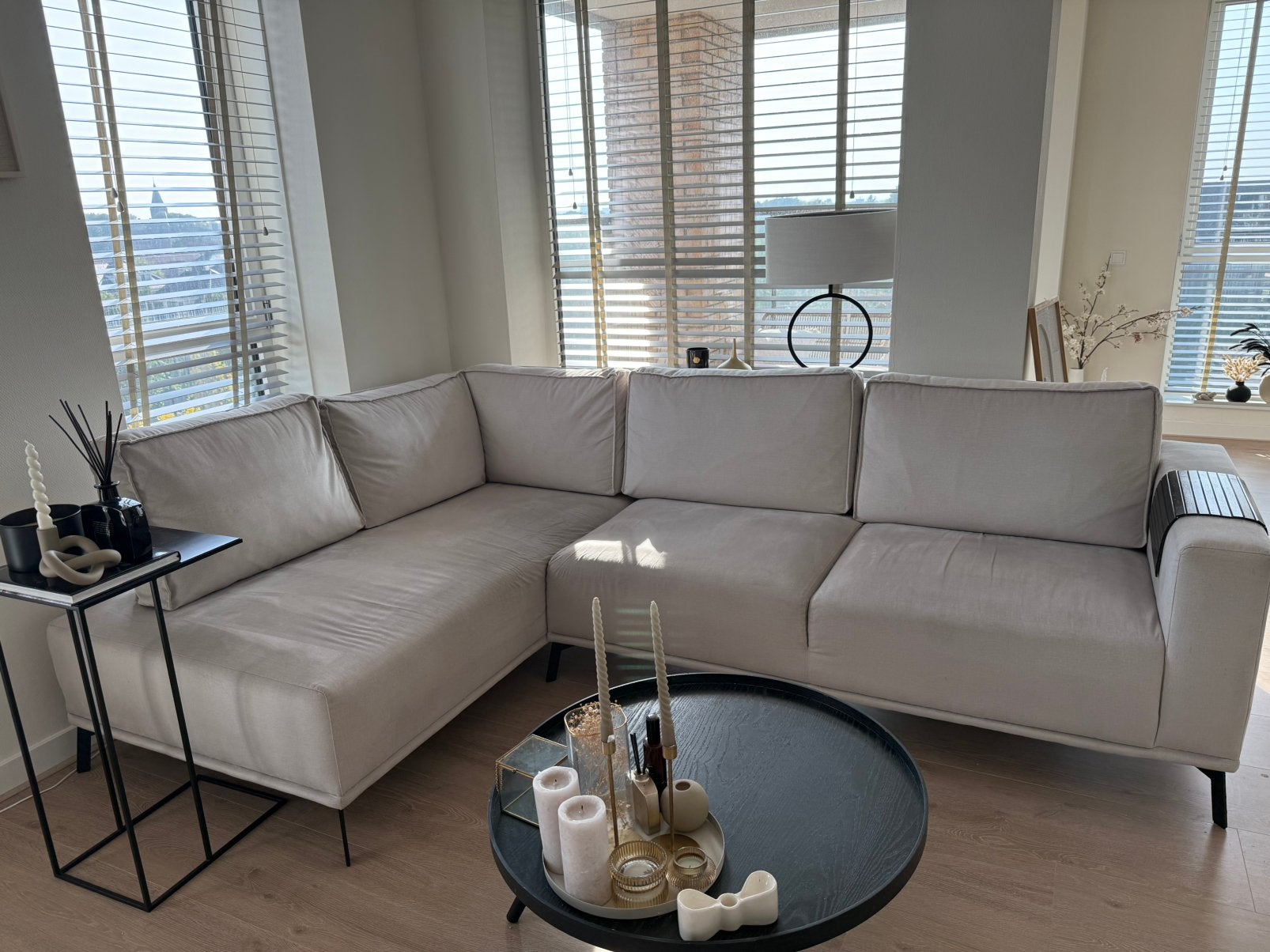 Zitmaxx - hoekbank bank creme beige, Huis en Inrichting, Ophalen, Gebruikt