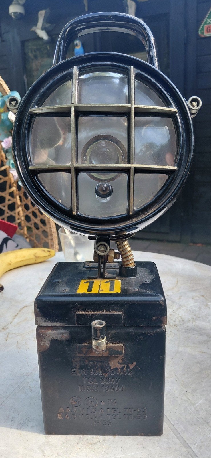 Oost-Duitse Grubenlampe (Mijnwerkerslamp) Jaren '50/'60, Ophalen of Verzenden