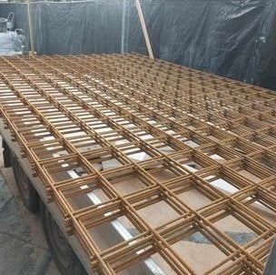 3 Betonstaalnetten, bouwstaal, bewapening, betonijzer P335A, Doe-het-zelf en Verbouw, Metalen, Ophalen, Nieuw, IJzer
