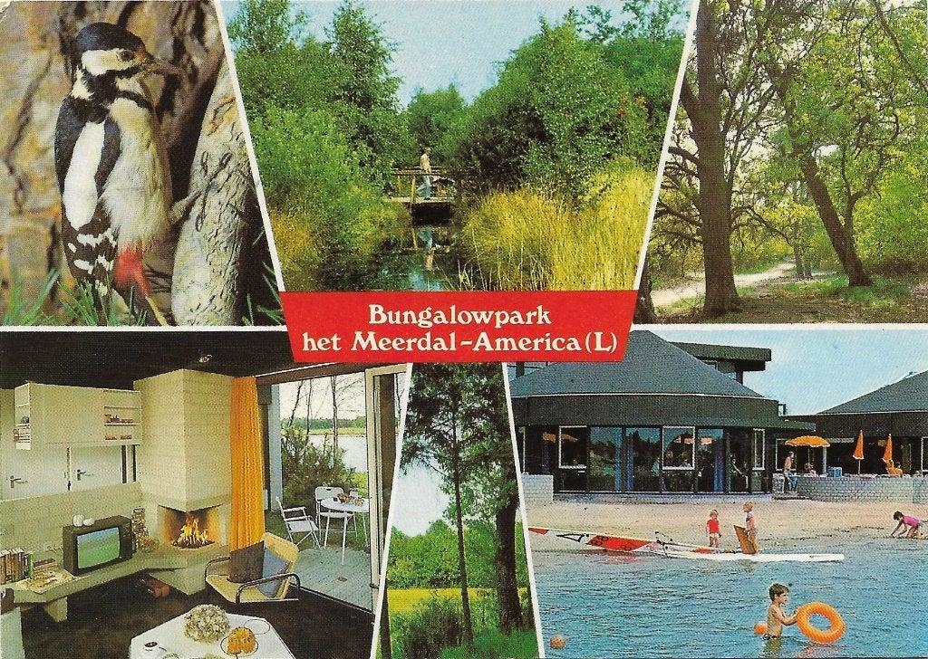 Ansichtkaart  	America	Het Meerdal	Sporthuis Centrum 	5-luik, Verzamelen, Verzenden, 1960 tot 1980, Gelopen, Limburg