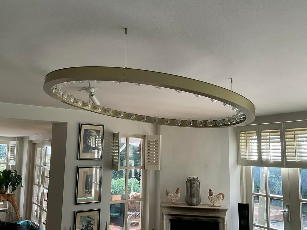 Design aurora led-lamp JSPR, Ophalen, Zo goed als nieuw, Metaal, Ronde design lamp