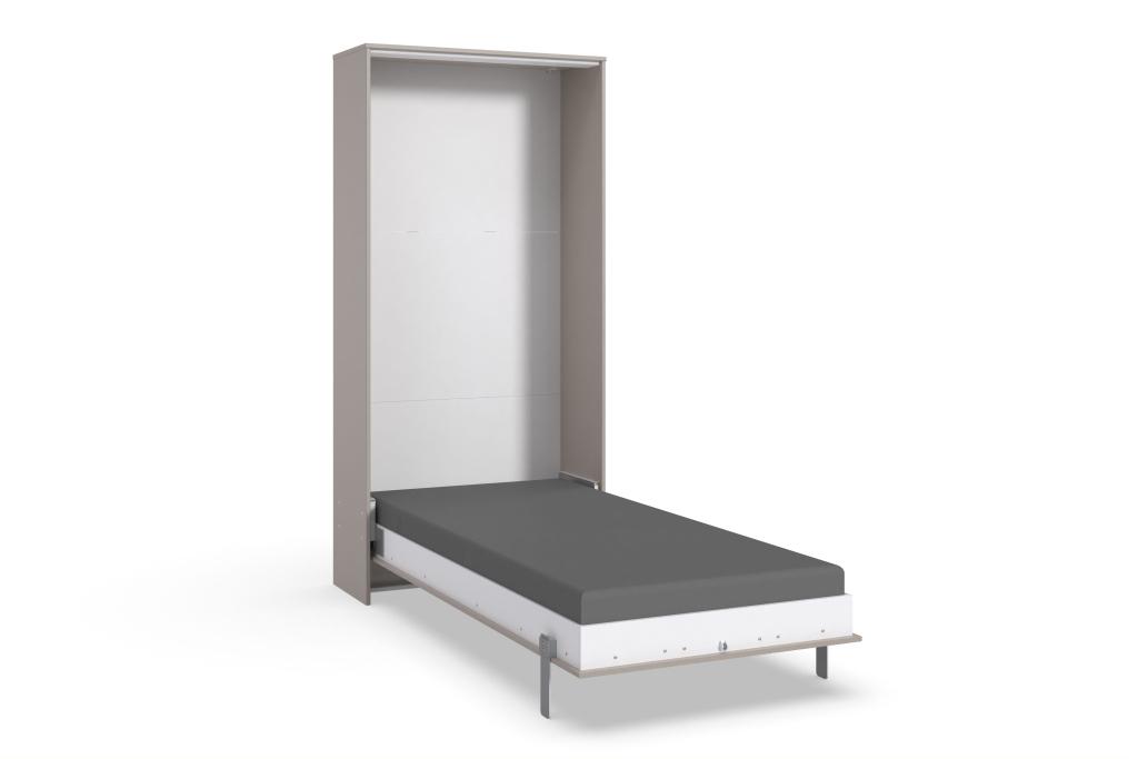 Juist opklapbed verticaal - 90x200 - Taupe, Niet ingevuld, Niet ingevuld, Niet ingevuld