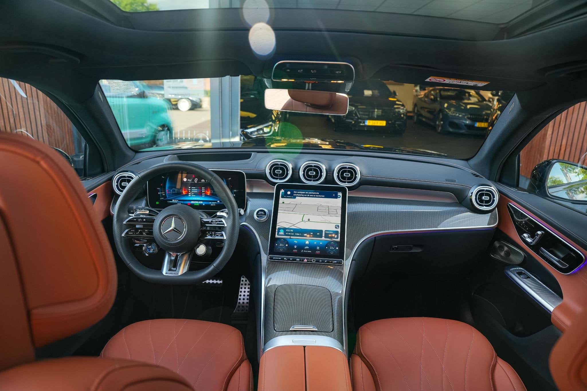 Mercedes-Benz GLC-klasse GLC 63 S AMG Burmester Memory AMG T, Auto's, Automaat, Stof, Gebruikt, Zwart