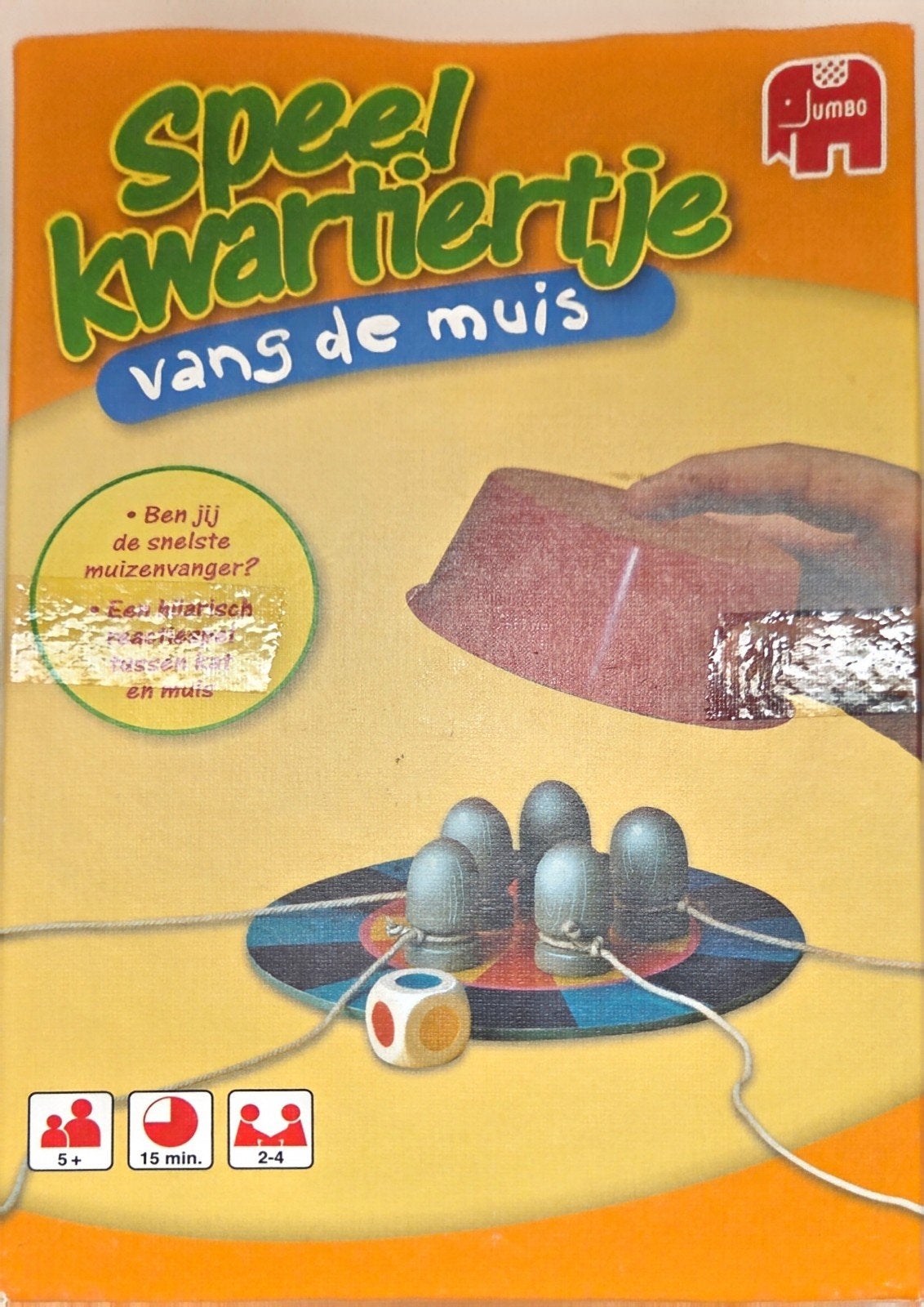 Speel Kwartiertje: Vang de Muis - Jumbo Gezelschapsspel, Drie of vier spelers, Ophalen of Verzenden, Gebruikt, Jumbo
