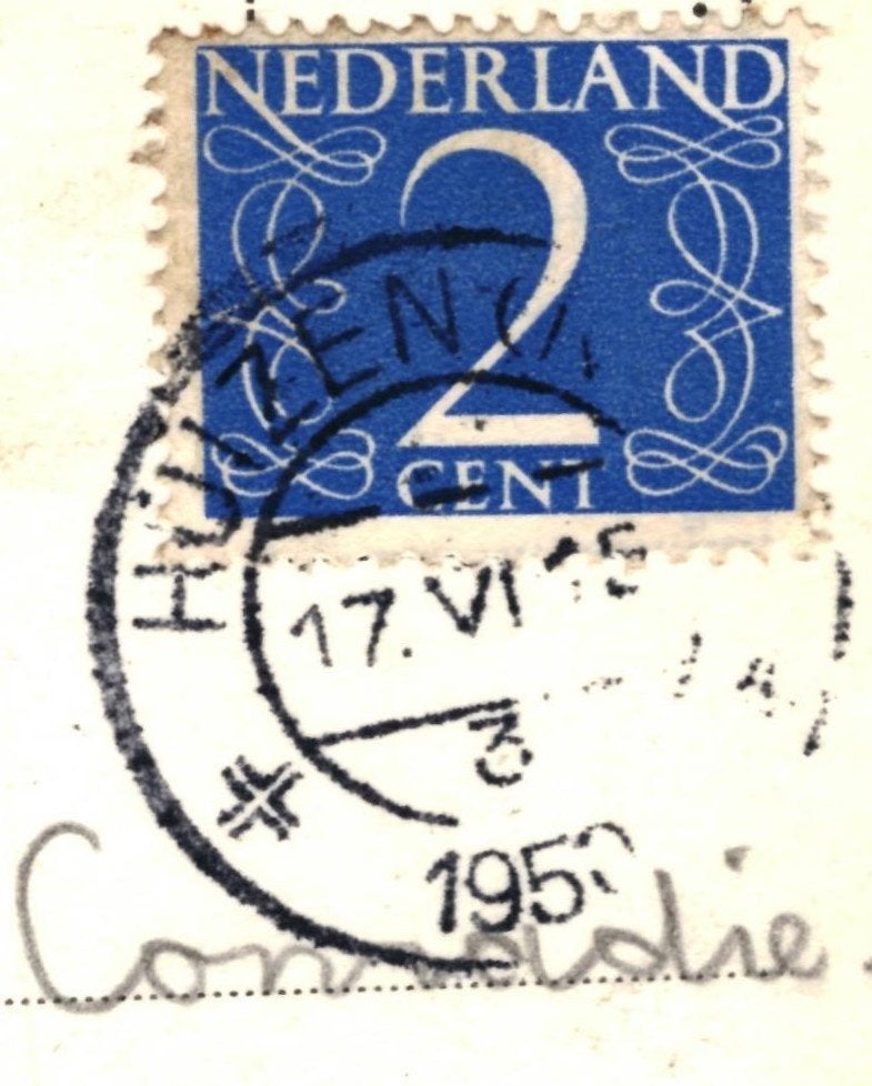 968270	Naarden	oud Valkeveen	Entree	1950	Gelopen, Ophalen of Verzenden, 1940 tot 1960, Gelopen, Noord-Holland