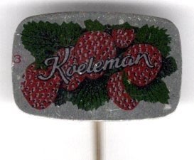 Koeleman ter Aar conserven blik speldje ( K_203), Verzamelen, Verzenden, Zo goed als nieuw, Stad of Land, Speldje of Pin