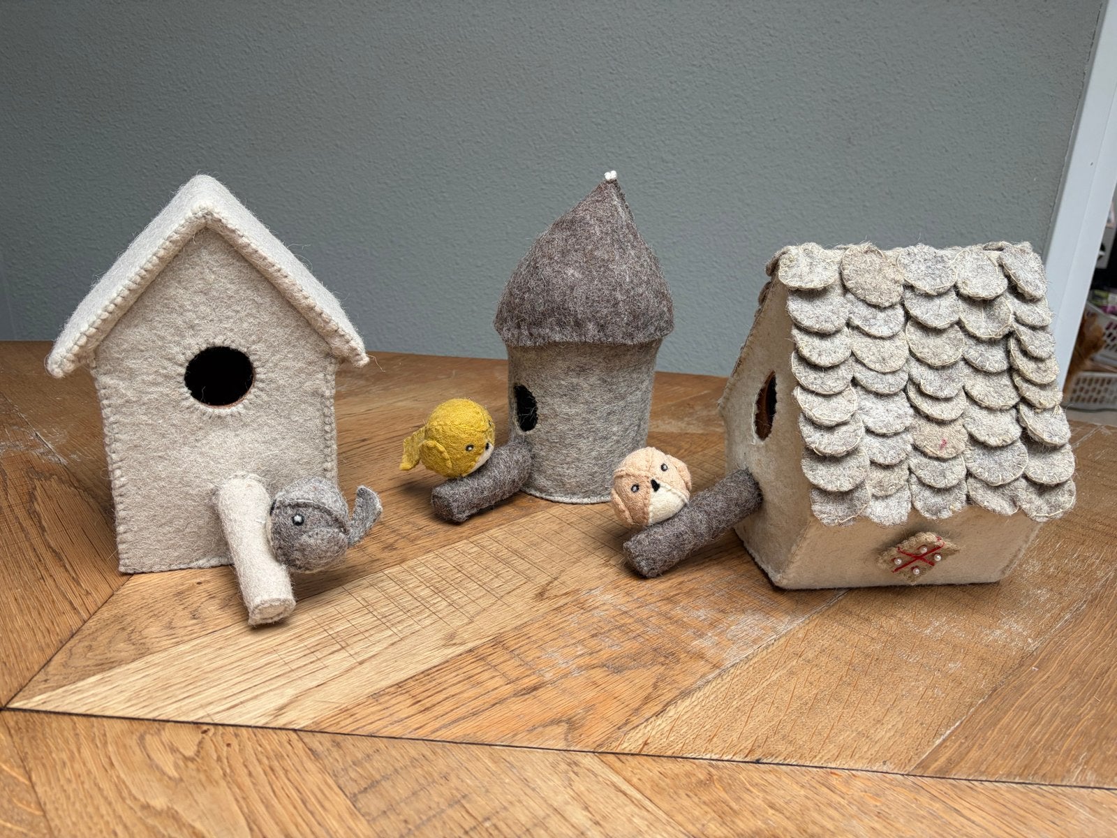 KidsDepot vogelhuisjes 3x, Beige, Gebruikt, Overige merken, Ophalen of Verzenden