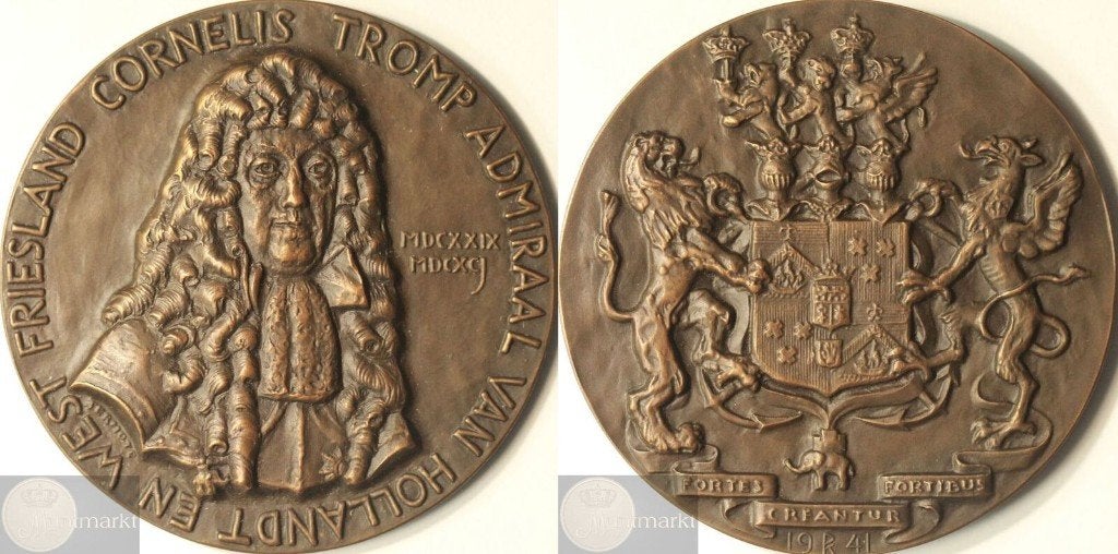 Historiepenning VPK 1941 '250-Jarige herdenking Cornelis', Ophalen of Verzenden, Brons, Nederland