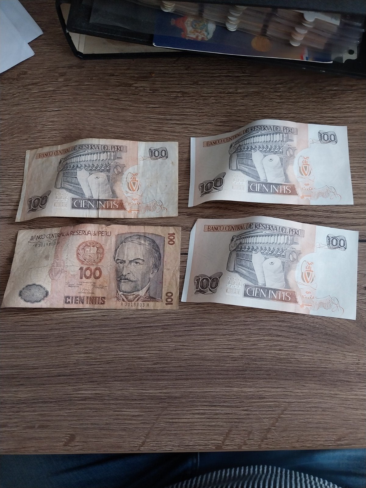 4x 100 Intis biljetten uit Peru - Zeldzame set, Ophalen of Verzenden