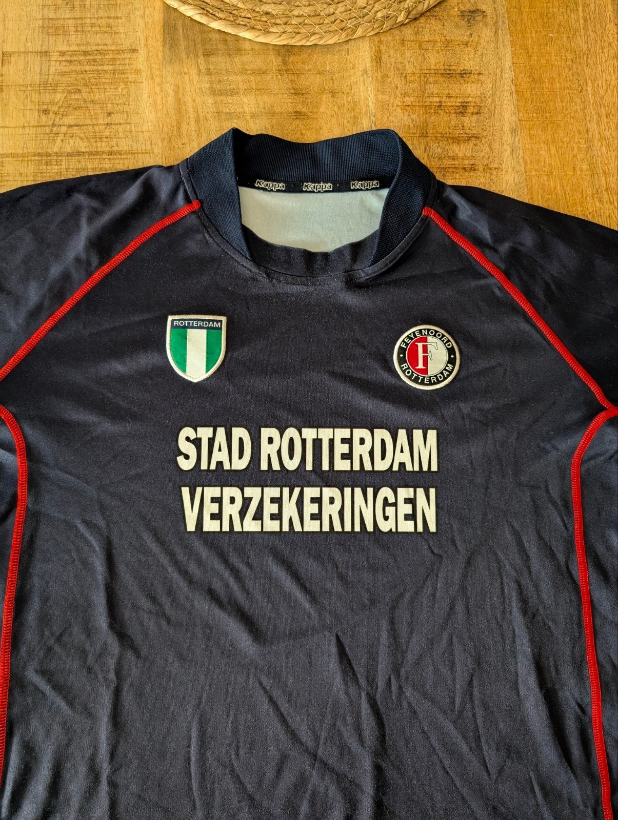 Feyenoord shirt Europees 2002-2003 Kappa XXL, Kappa, Zwart, Maat 56/58 (XL), Ophalen of Verzenden