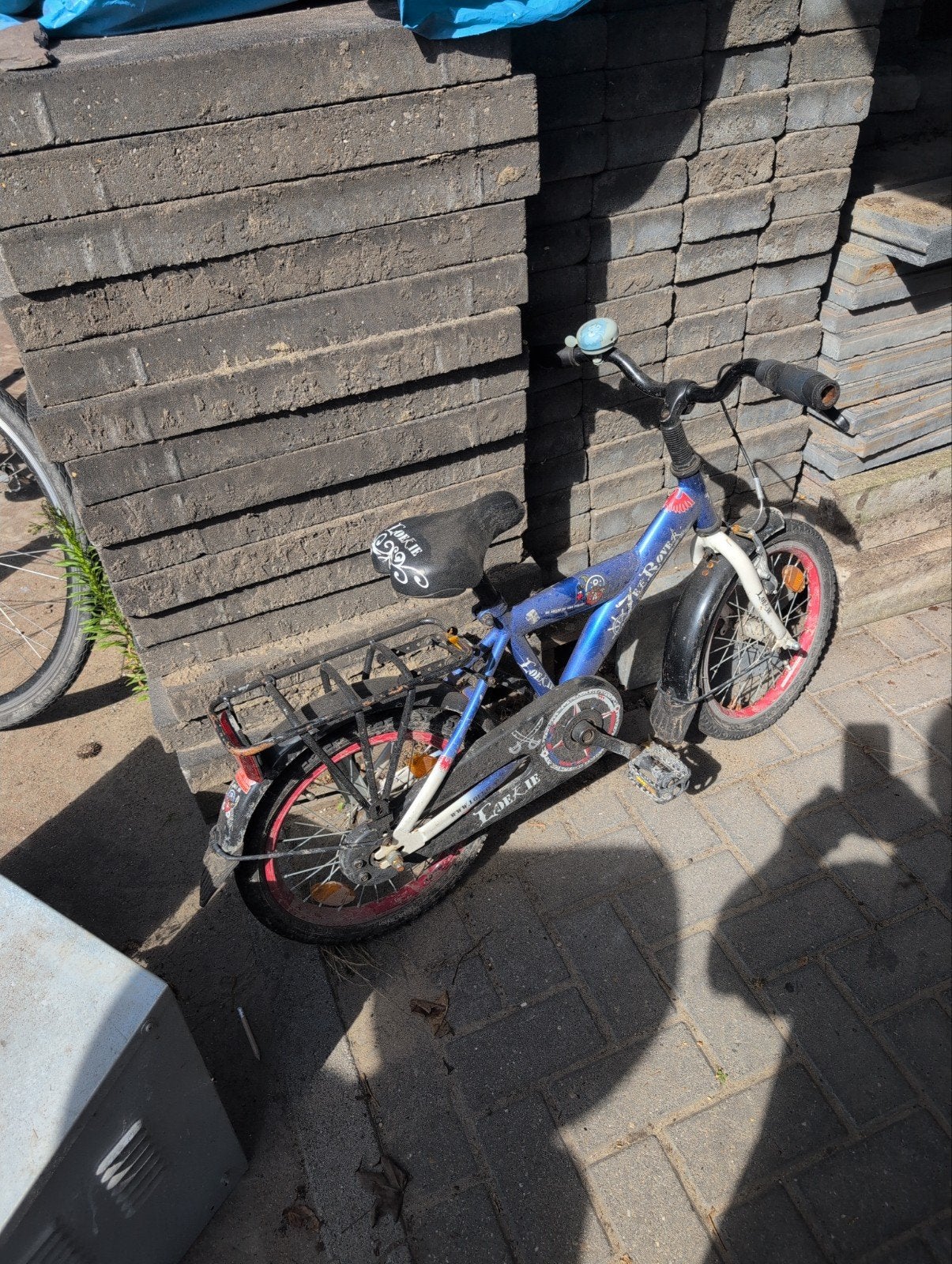 Blauwe kinderfiets met 16 inch wielen, Ophalen