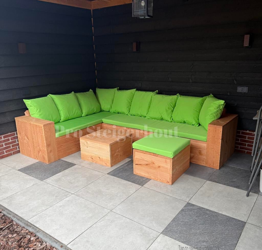 Foto 2 van Douglas Tuinmeubelen Loungeset Tuinset Hoekbank Douglashout