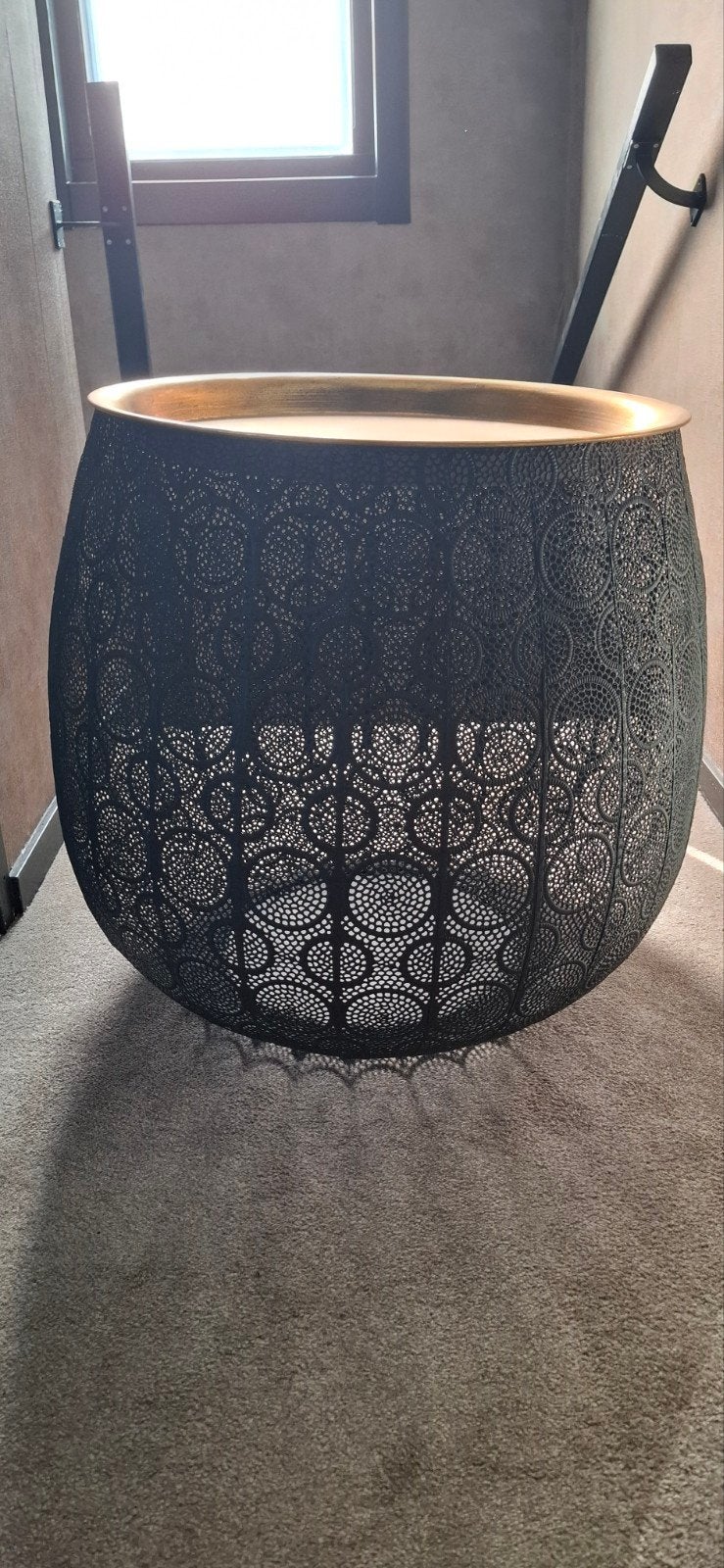 Set van 2 salontafels - Zwart/Goud - Oosters design, Huis en Inrichting, Tafels | Salontafels, Ophalen, 50 – 75, Minder dan 50 cm
