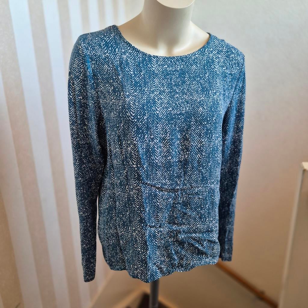 Dames longsleeve petrolblauw maat M, Ophalen of Verzenden, Maat 38/40 (M), Blauw, Lange mouw