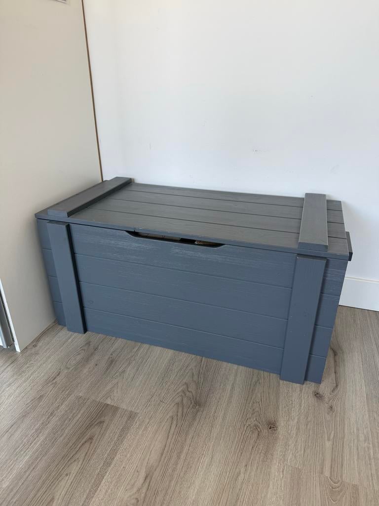 Woood dekenkist Dennis - Grijs, Huis en Inrichting, Gebruikt, 100 tot 150 cm, Ophalen of Verzenden, 75 tot 100 cm