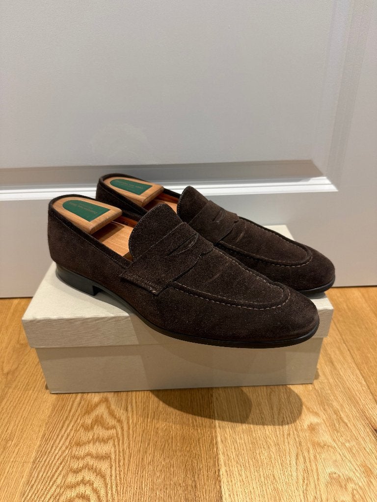 Santoni Loafer | UK 9 | (325), Kleding | Heren, Schoenen, Loafers, Bruin, Verzenden, Zo goed als nieuw