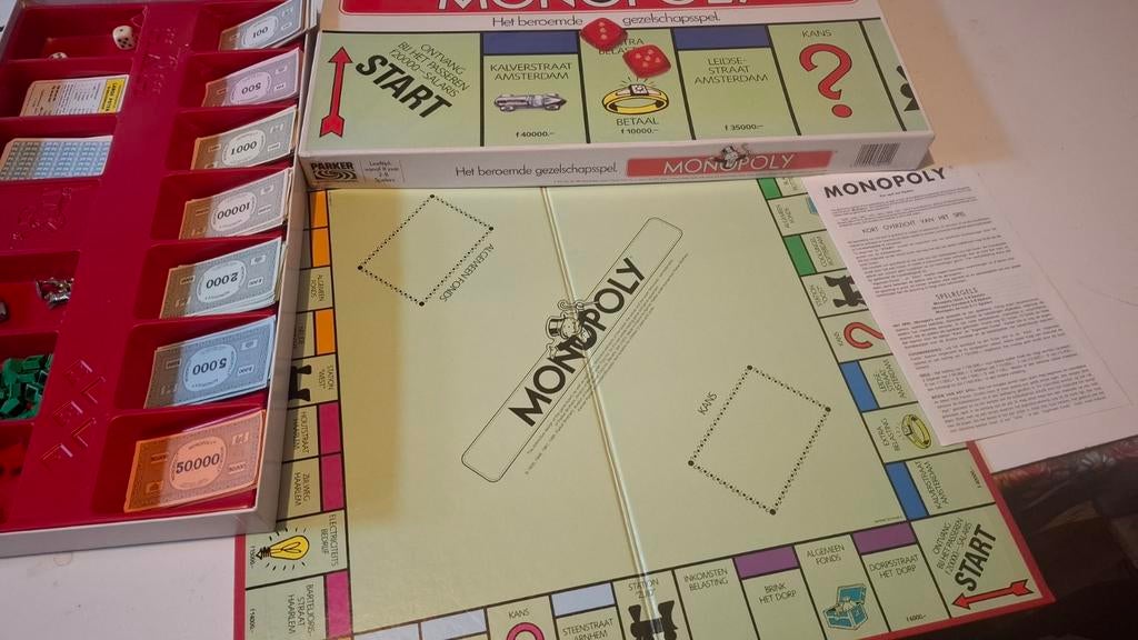 Monopoly, Hobby en Vrije tijd, Gezelschapsspellen | Bordspellen, Vijf spelers of meer, Ophalen of Verzenden, Gebruikt, Parker