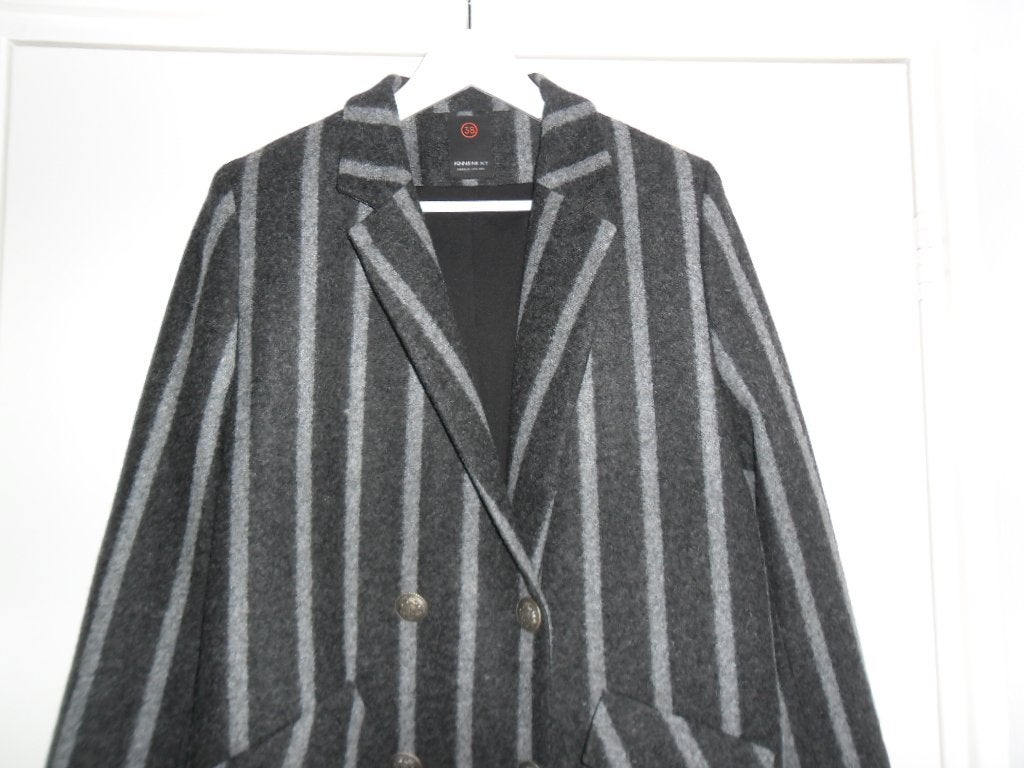 Penn&INK N.Y. Grijs Gestreepte Blazer Jas Maat 38, Kleding | Dames, Maat 38/40 (M), Penn & Ink, Ophalen of Verzenden, Zo goed als nieuw