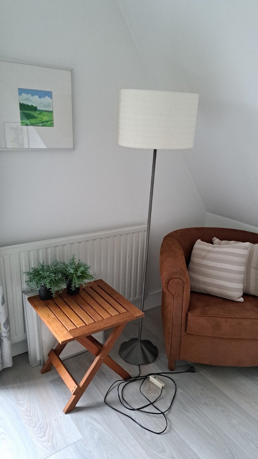 ** KOOPJE Vloerlamp met dimmer en een mooi design voet, Ophalen, Gebruikt, E27 (groot), 150 tot 200 cm
