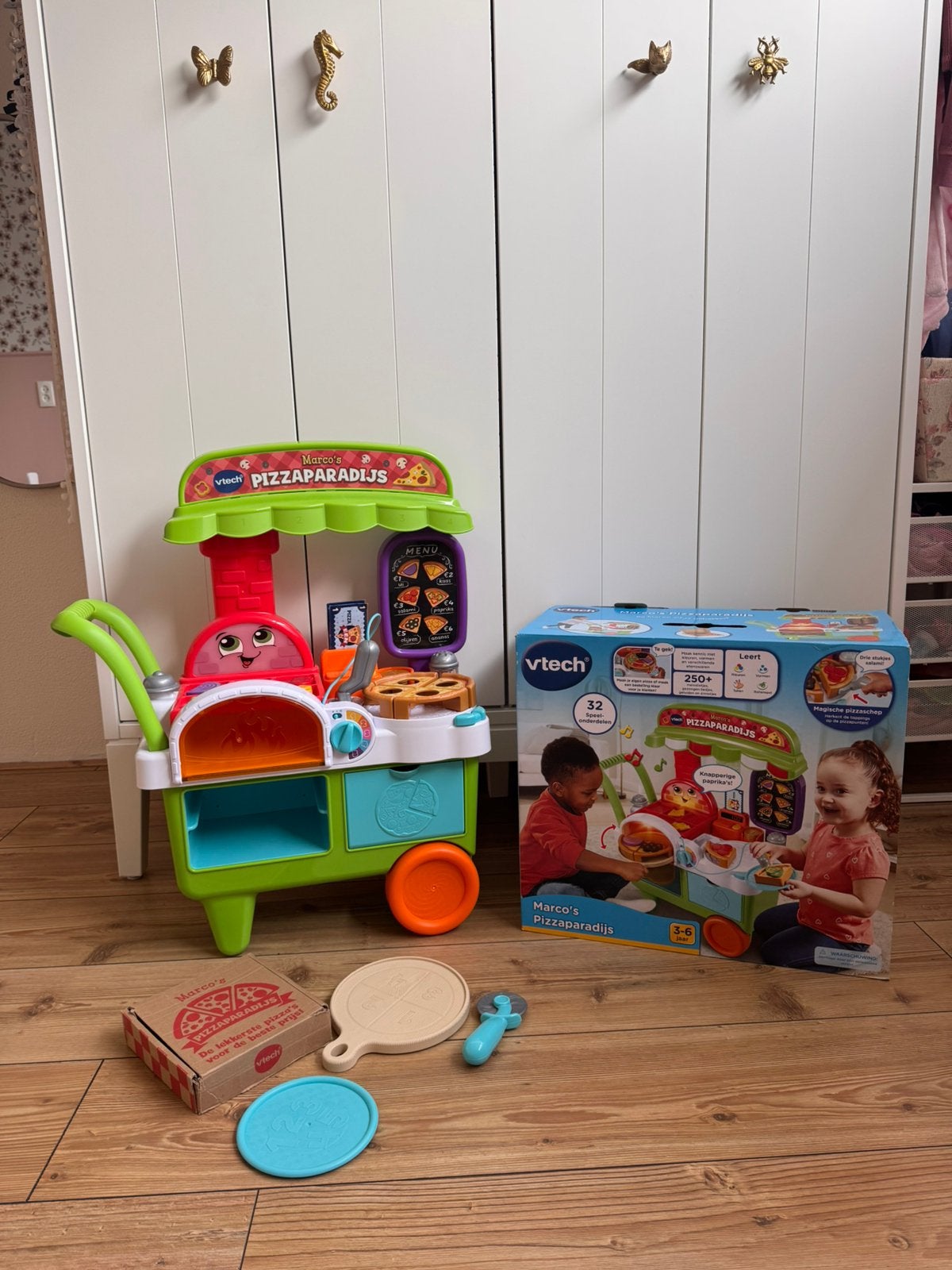 Vtech Marco's Pizzaparadijs in nette staat, incl doos!, Ophalen, Zo goed als nieuw, Toebehoren