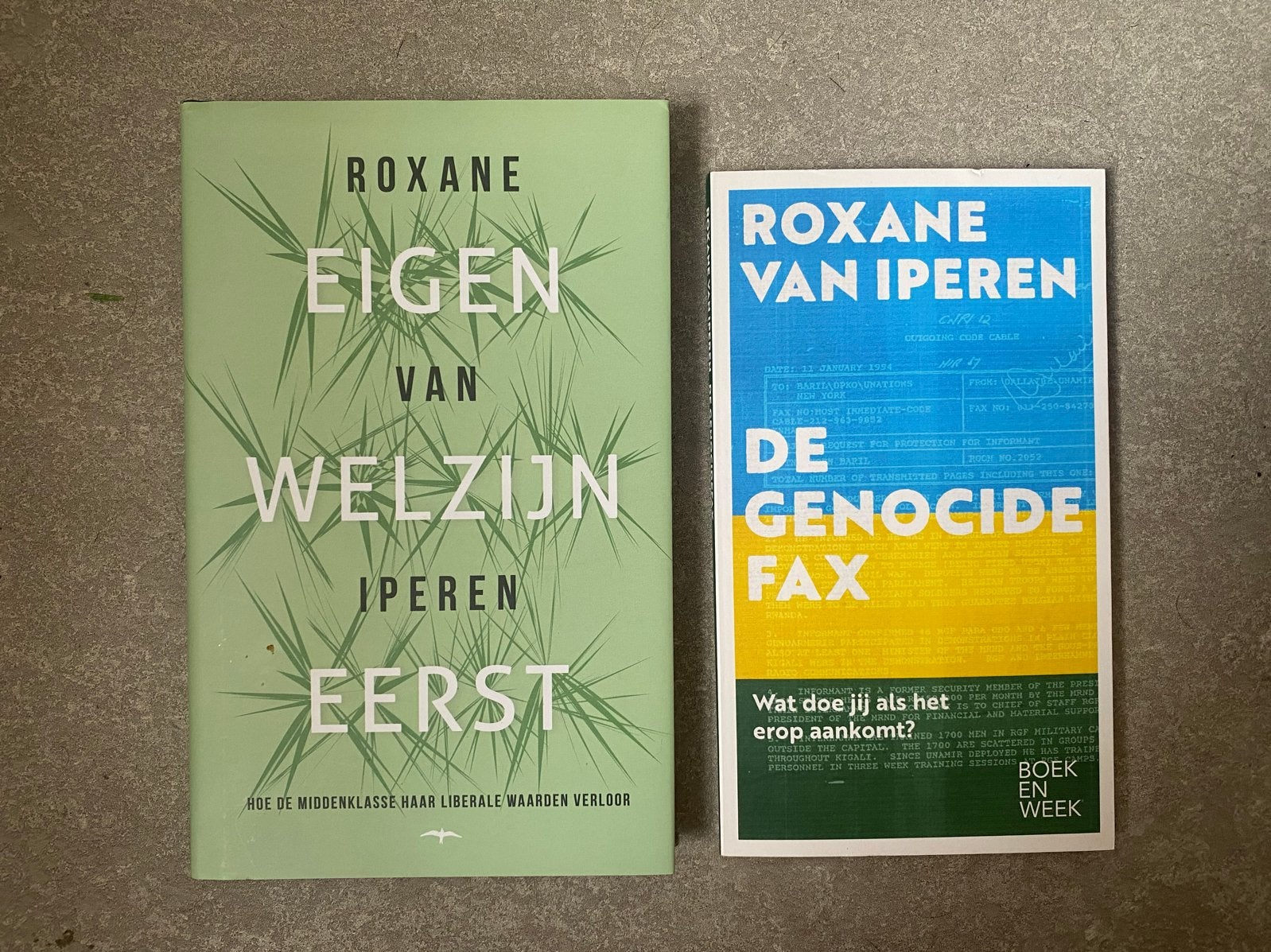 Roxane van Iperen: Eigen Welzijn Eerst & De Genocidefax, Ophalen of Verzenden, Zo goed als nieuw, Nederland