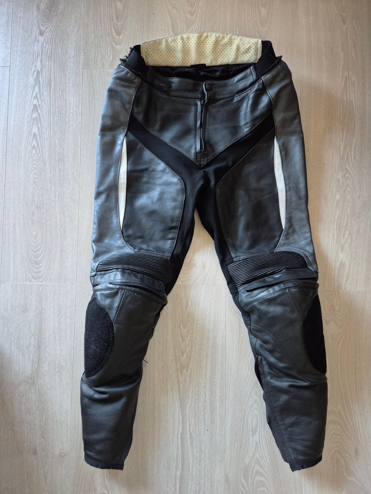 Lookwell Leren Motorbroek Zwart - Maat XL, Motoren, Broek | leer, Dames, Lookwell, Ophalen of Verzenden