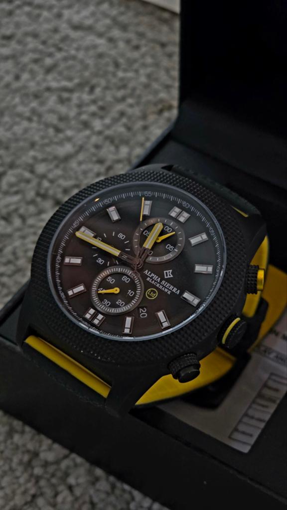 Alpha Sierra blackhawk series horloge, Sieraden, Tassen en Uiterlijk, Horloges | Heren, Ophalen of Verzenden, Nieuw, Leer, Overige merken