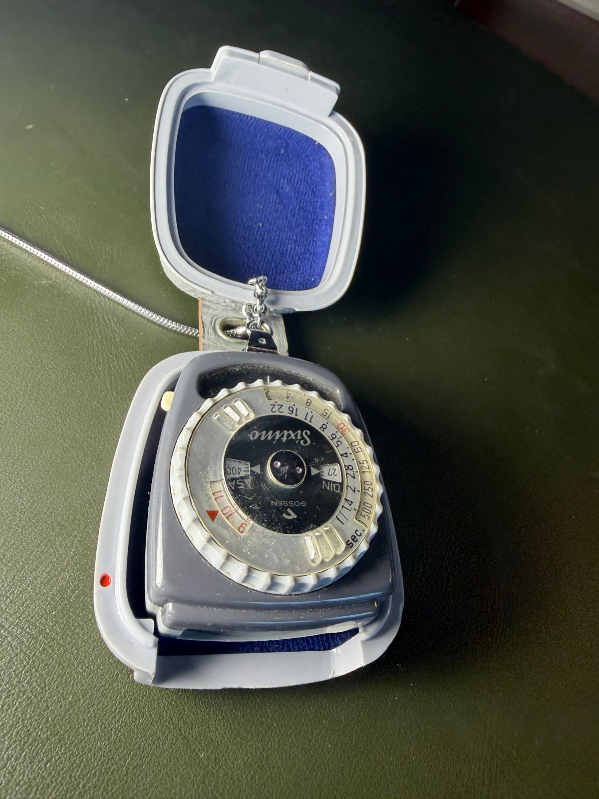 Vintage Gossen Sixtino Lichtmeter met originele case, Overige merken, Lichtmeter, Ophalen of Verzenden, Gebruikt