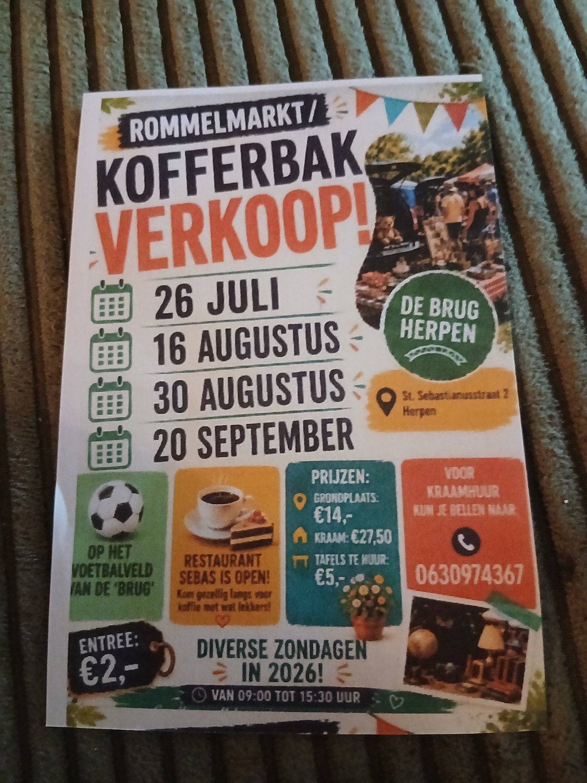 grote rommelmarkt, Ophalen of Verzenden