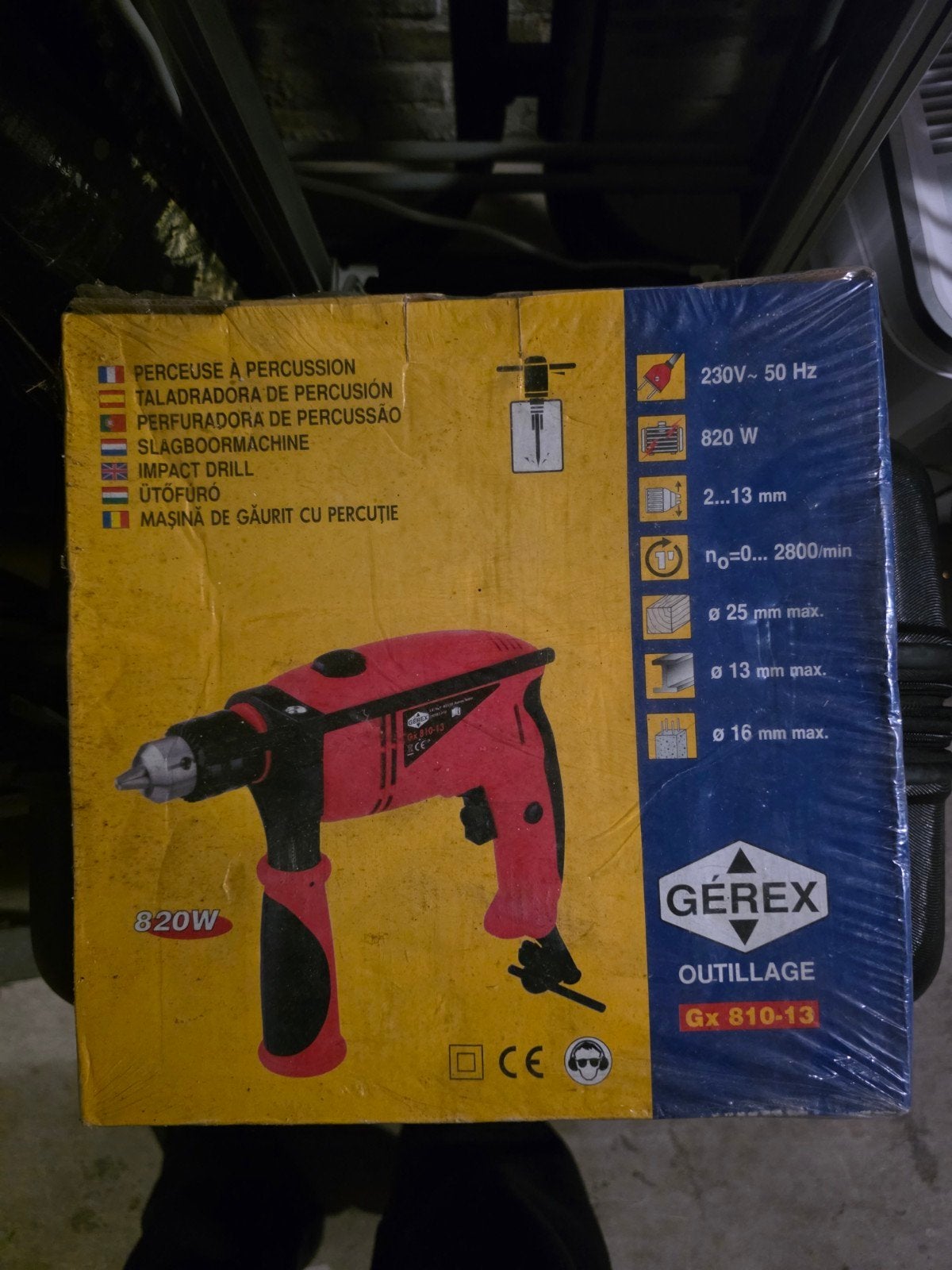 GÉREX GX 810-13 Slagboormachine 820W, 600 watt of meer, Boor- en/of Breekhamer, Nieuw, Ophalen of Verzenden