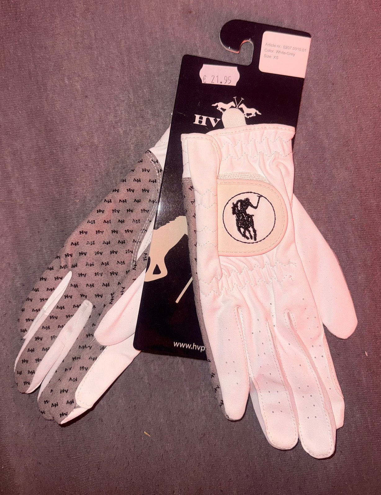 Nieuwe HV Polo paardrijhandschoenen  wit  maat XS, Ophalen of Verzenden, Nieuw, Kinderen, Overige typen