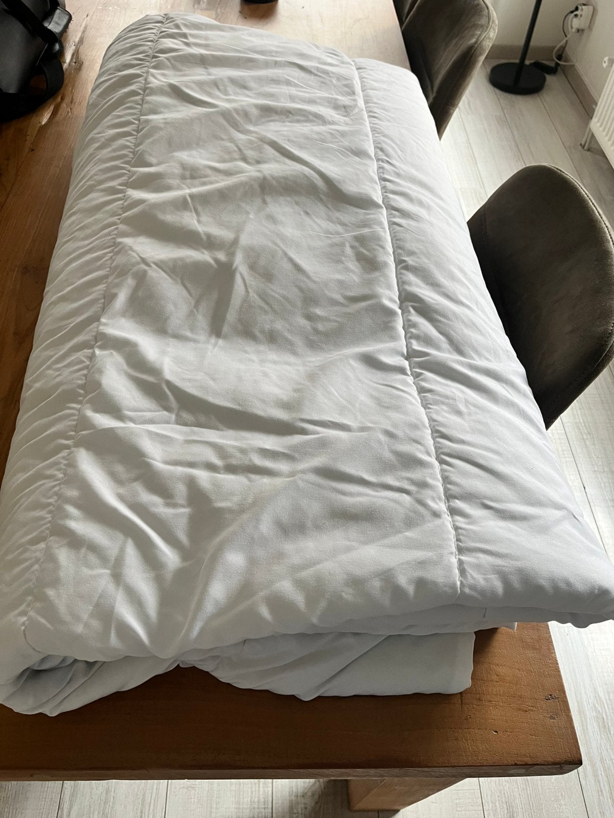 Gratis 200x200 dekbed, Ophalen, Wit, Tweepersoons, Deken of Dekbed