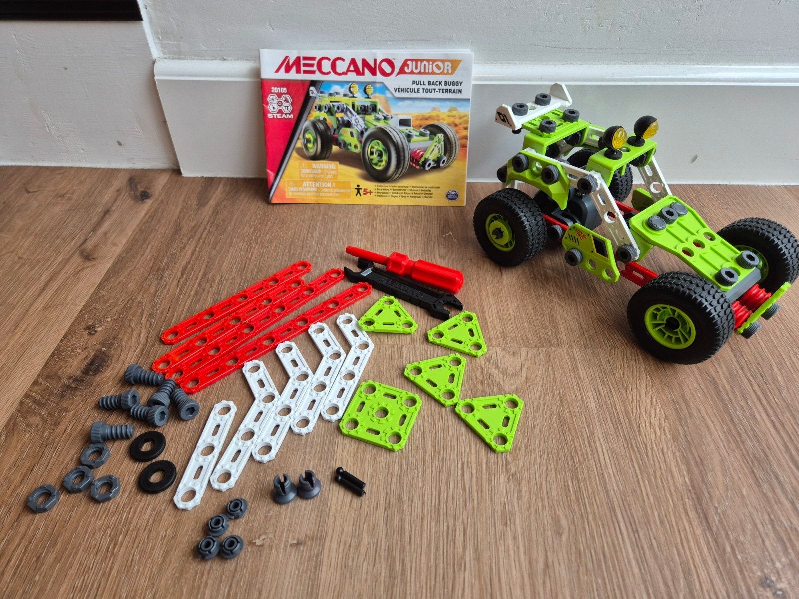 Meccano junior Pull back buggy terrein wagen, Ophalen of Verzenden, Zo goed als nieuw