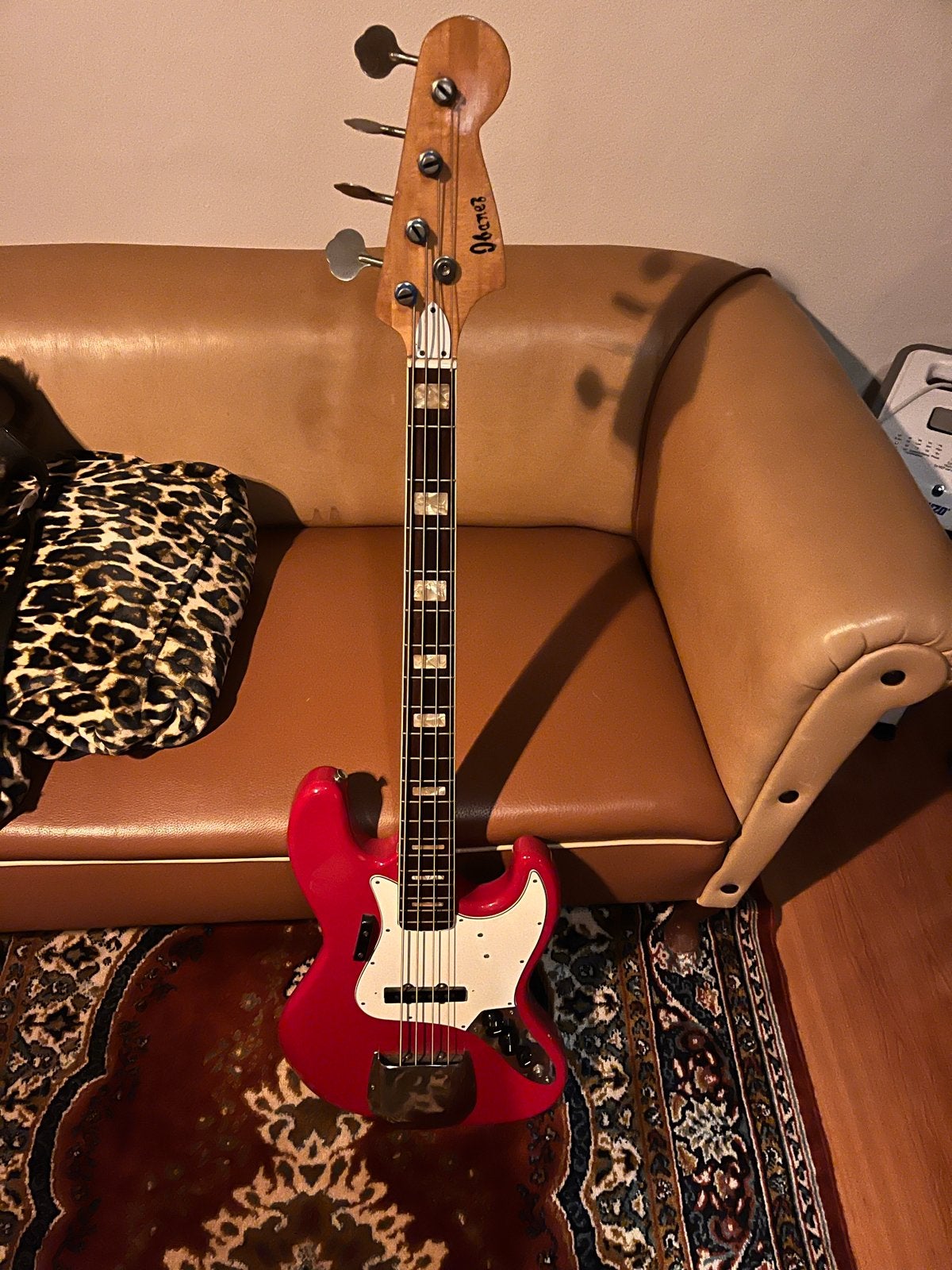 Vintage Ibanez Jazz Bass - Rood - Elektrisch, Ophalen of Verzenden, Gebruikt, Elektrisch