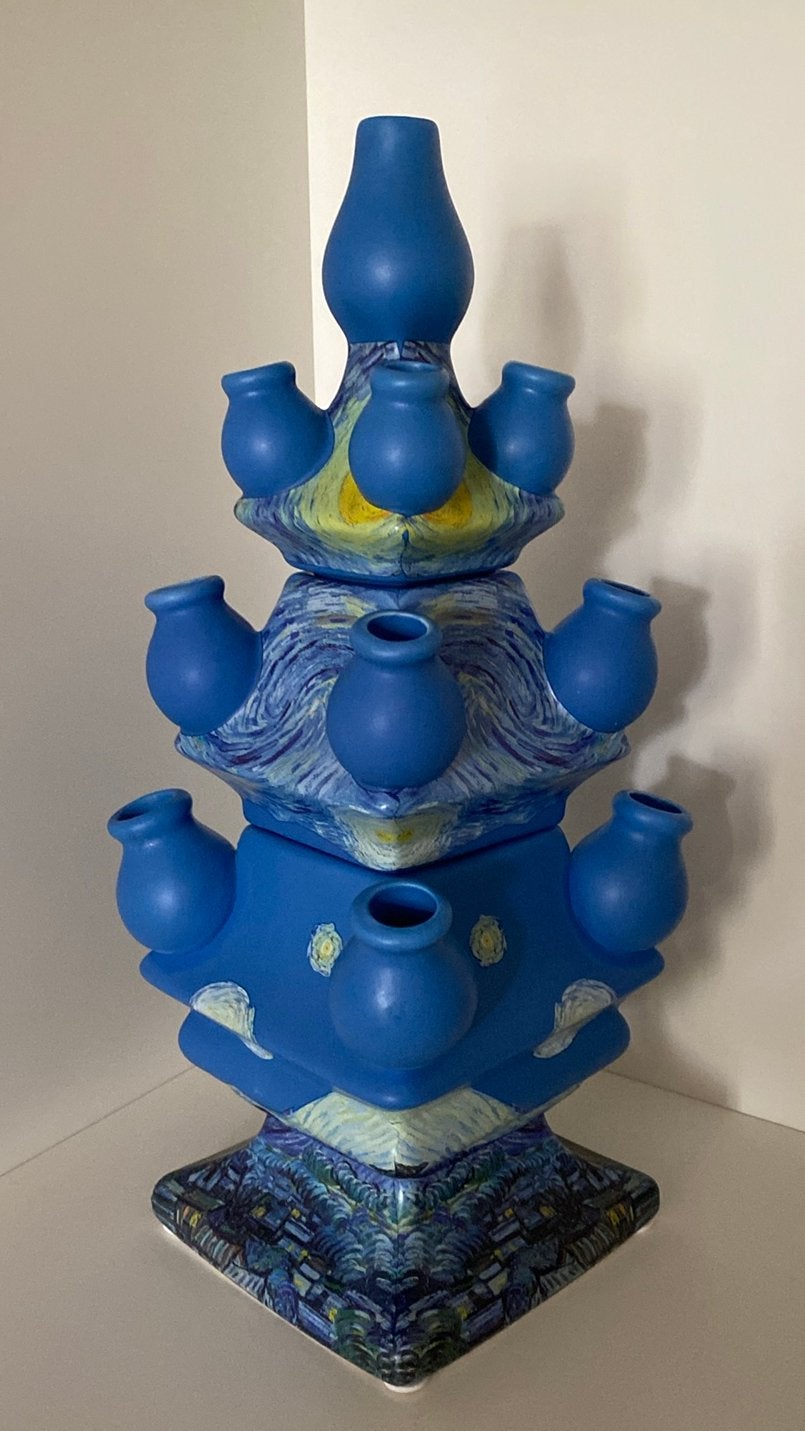 Heinen Delfts Blauw Tulpenvaas, Ophalen of Verzenden, Nieuw