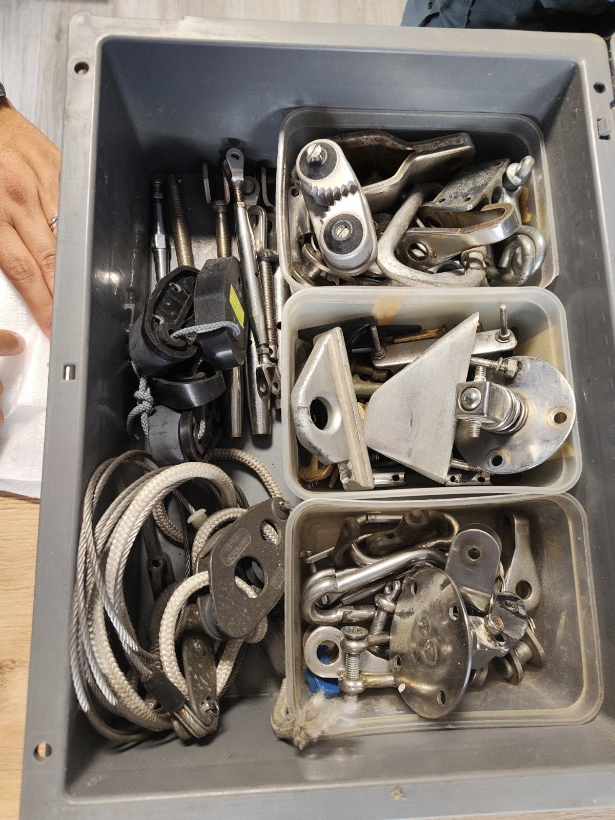 Diverse onderdelen en klemmen voor boot, Ophalen of Verzenden, Gebruikt, Overige typen