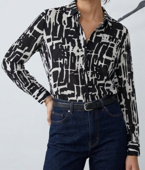 Stijlvolle blouse maat S van Jacqueline de Yong, Zwart, Ophalen of Verzenden, Zo goed als nieuw, Maat 36 (S)