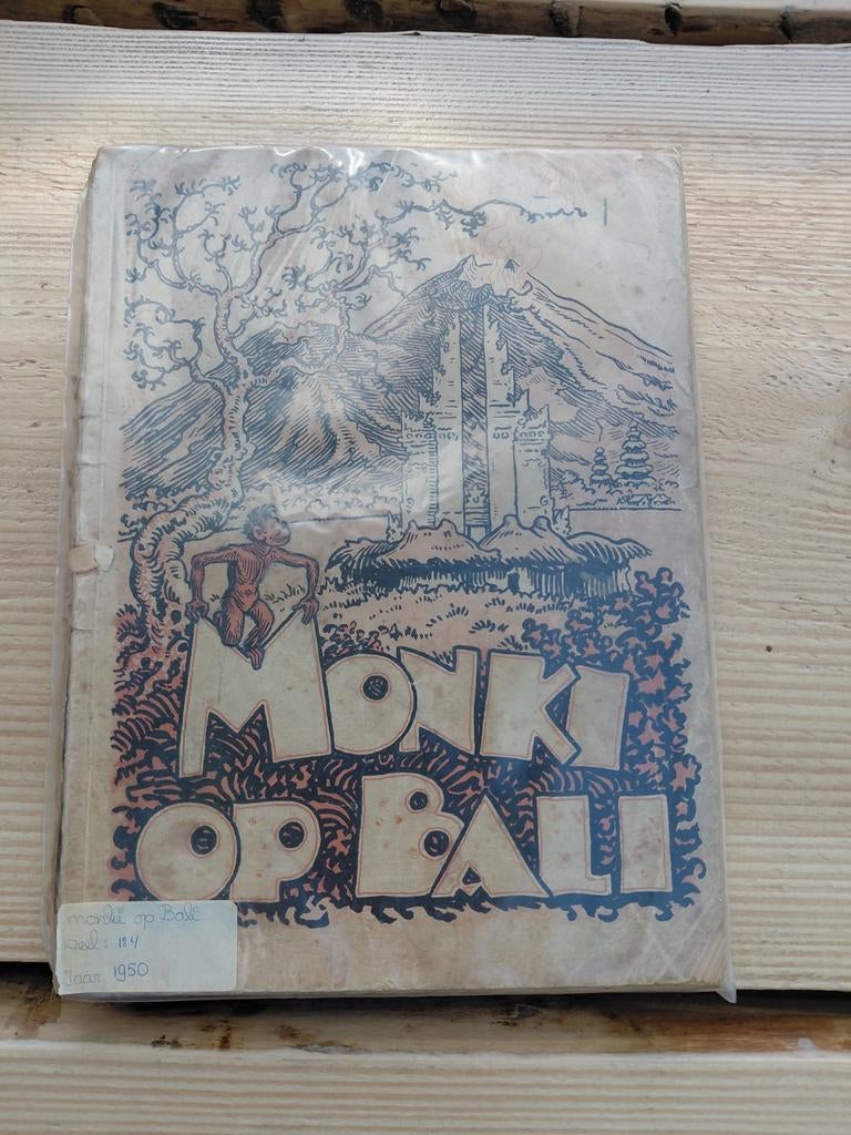 Monki op Bali - Zeldzaam stripboek uit 1950, Boeken, Eén stripboek, Ophalen of Verzenden, Gelezen