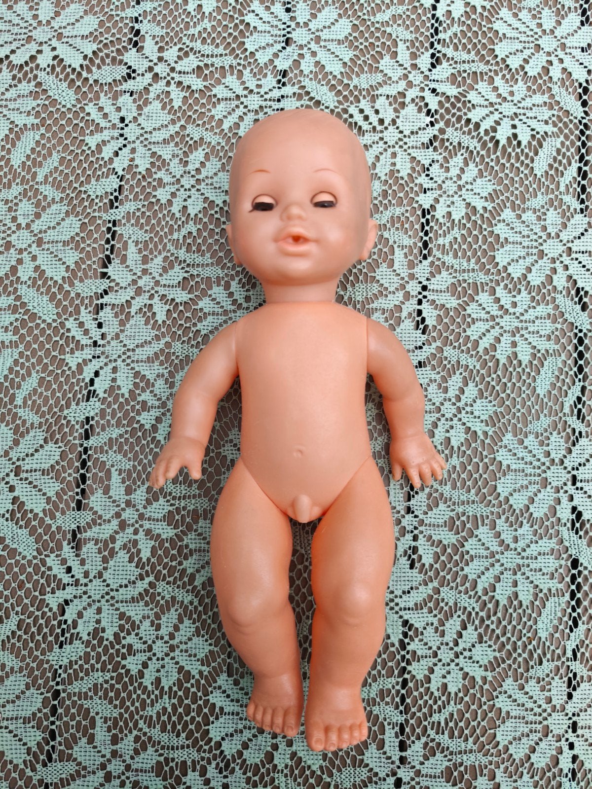 Vintage Babypop - Jaren '70 - 30 cm, Ophalen of Verzenden, Gebruikt, Babypop