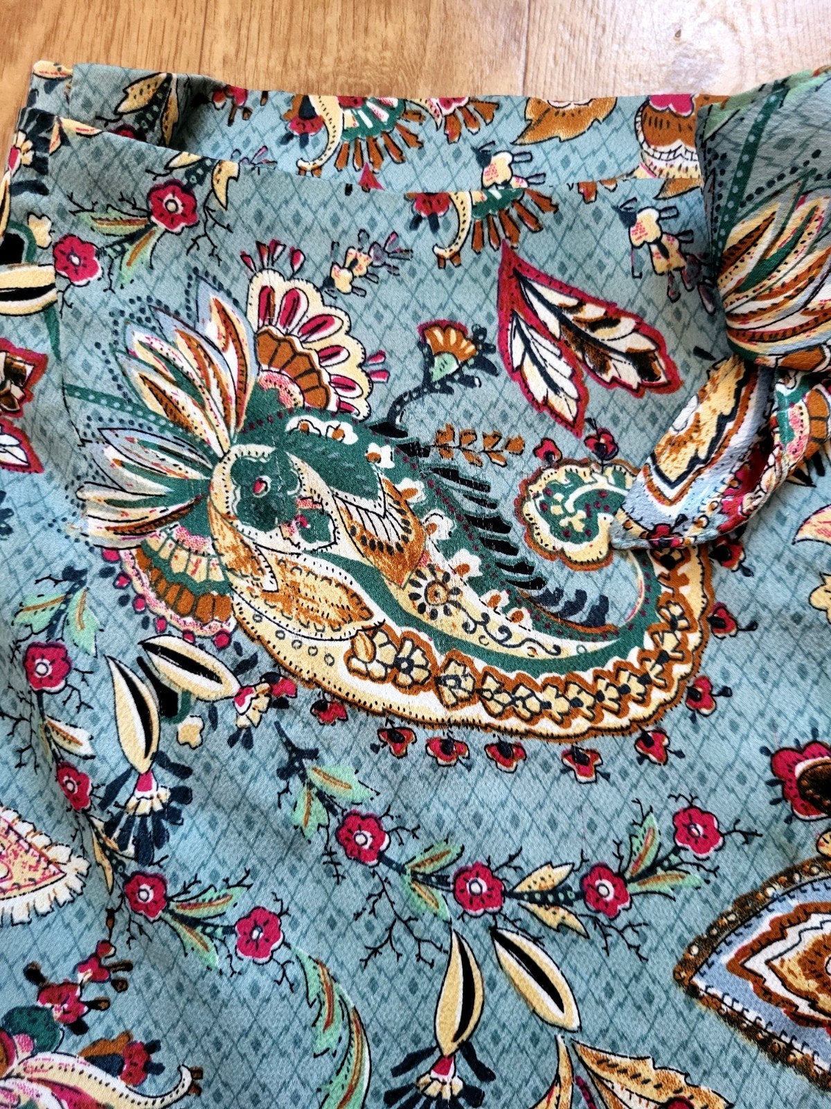 Vintage Boho Ibiza Zomer rok met Paisley Print en Ruffles, Kleding | Dames, Rokken, Ophalen of Verzenden, Zo goed als nieuw, Vintage